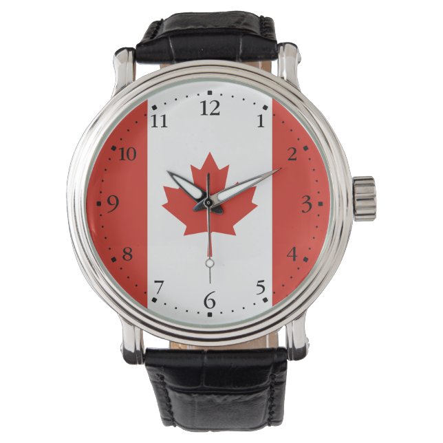 Patriotic Canadian Flag Watch (Front)