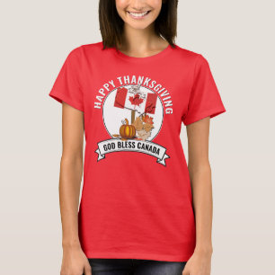 Patriotic CANADIAN THANKSGIVING God Bless Canada T-Shirt