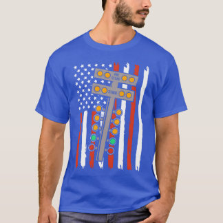 Patriotic Car Race American Flag Drag Racing gift T-Shirt
