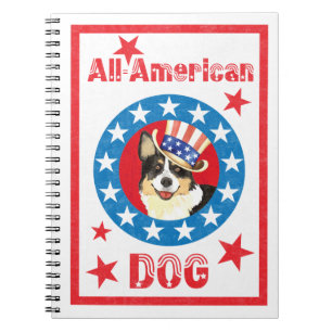 Patriotic Cardigan Welsh Corgi Notebook