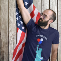 Patriotic Cartoon Statue of Liberty Birthday Party
