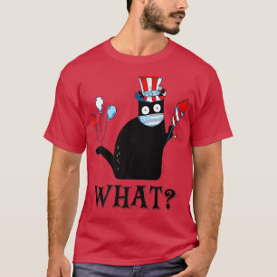 Patriotic Cat4th Of July American Flag Funny Cat W T-Shirt