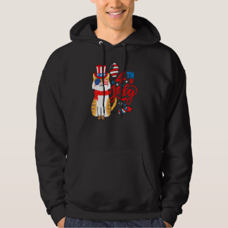 Patriotic Cat 4th Of July Cute Meowica American Fl Hoodie