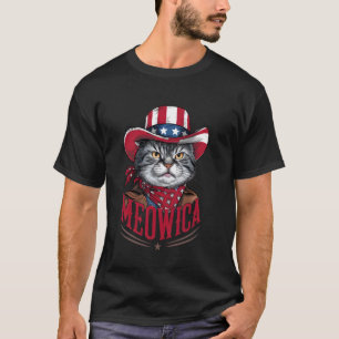Patriotic Cat Lover Meowica American Flag Funny 4t T-Shirt