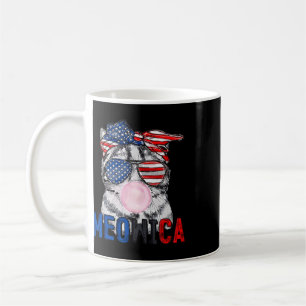 Patriotic Cat Meowica Bubblegum 4th Of July Funny Coffee Mug