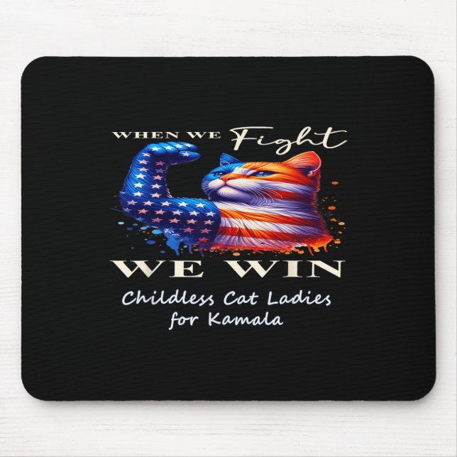 Patriotic Cat  Mouse Mat (Front)
