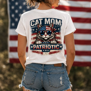 Patriotic Cat Mum USA Shirt Vintage American