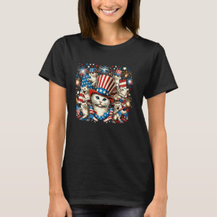 Patriotic Cat Paws T-Shirt