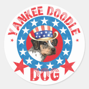 Patriotic Catahoula Classic Round Sticker