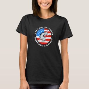 Patriotic Catfishing Graphic - Catfish Fishing Ent T-Shirt