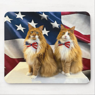 Patriotic Cats Mouse Mat