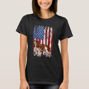 Patriotic Cavalier King Charles Spaniel American F T-Shirt