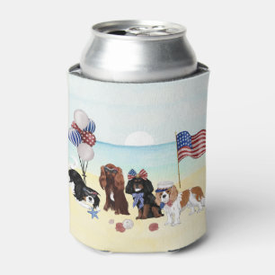 Patriotic Cavalier King Charles Spaniels Can Cooler