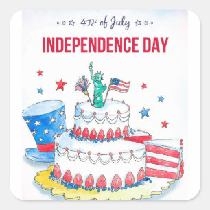 Patriotic Celebration Square Sticker