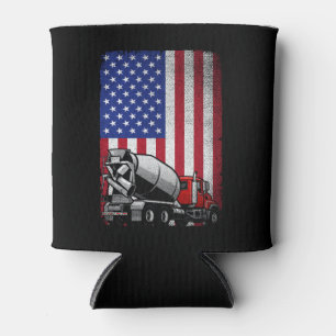 Patriotic Cement Truck Driver Concrete Mixer Ameri Can Cooler