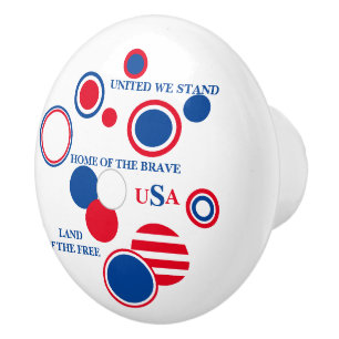 "Patriotic" Ceramic Knob