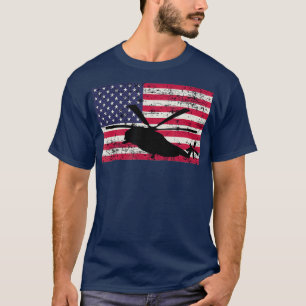 Patriotic CH53 and MH53 helicopter American flag T-Shirt