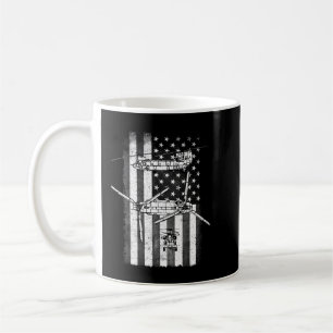 Patriotic CH-47 Chinook Helicopter American flag Coffee Mug