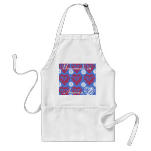 PATRIOTIC CHEF APRONS - RED, WHITE, & BLUE DESIGNS