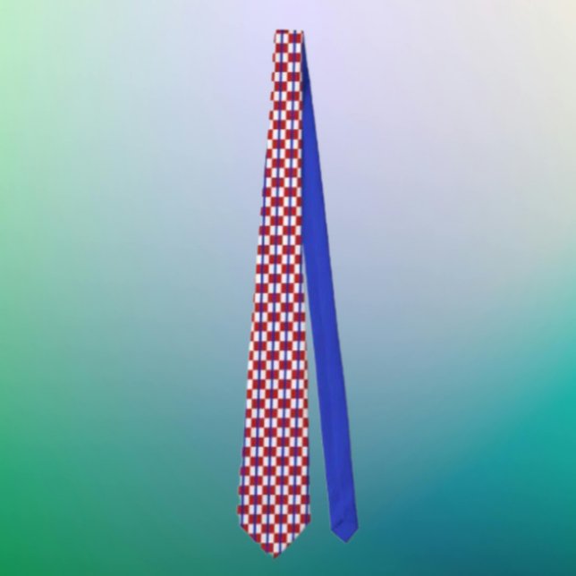 Patriotic Chequerboard Necktie (Creator Uploaded)