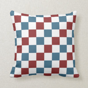 Patriotic Chequered Pattern Cushion