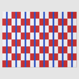 Patriotic Chequered Stripe Tissue Paper