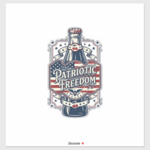 Patriotic Cherry Soda Retro Vector Graphic Tee_1