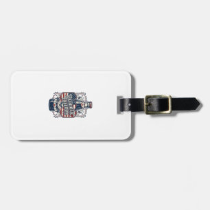 Patriotic Cherry Soda Retro Vector Graphic Tee_1 Luggage Tag
