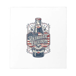 Patriotic Cherry Soda Retro Vector Graphic Tee_1 Notepad