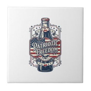 Patriotic Cherry Soda Retro Vector Graphic Tee_1 Tile