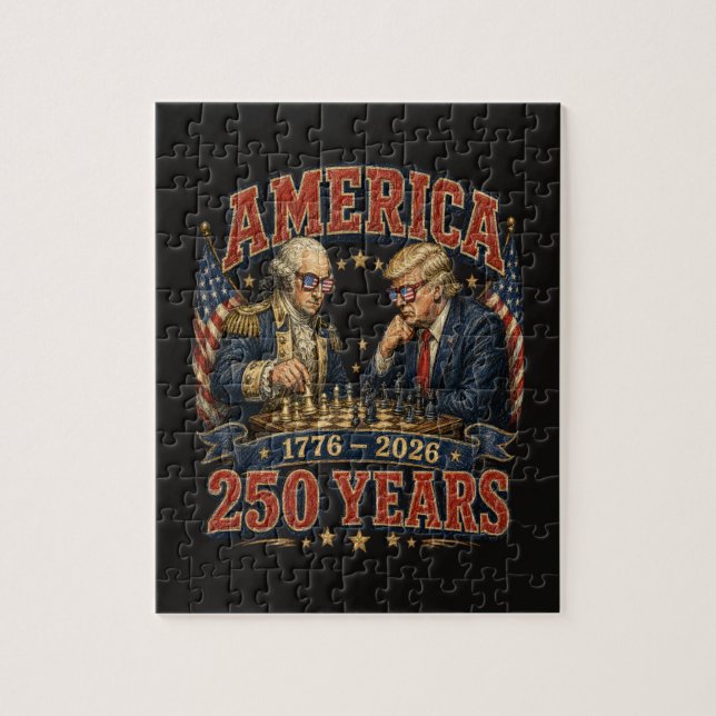 Patriotic Chess 250 Jigsaw Puzzle (Vertical)
