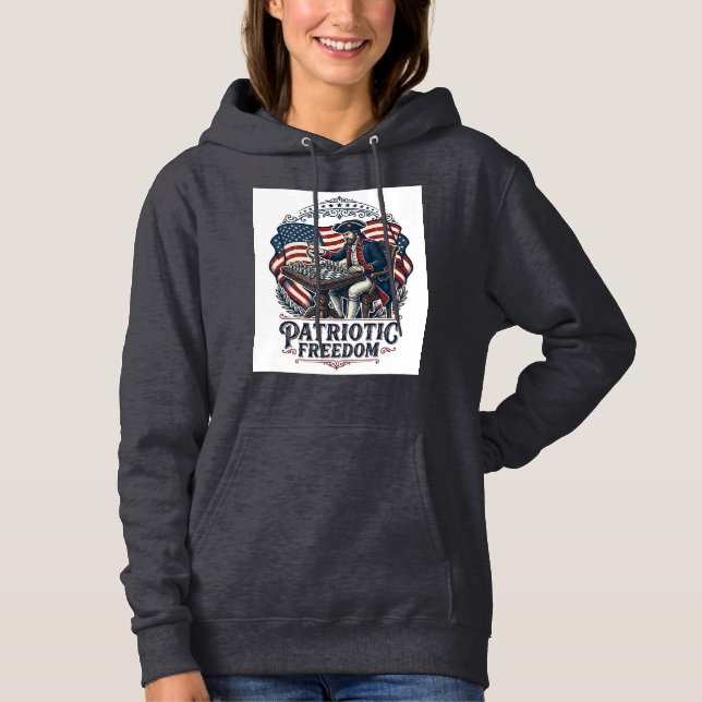 Patriotic Chess Player Vector Graphic Tee (Front)
