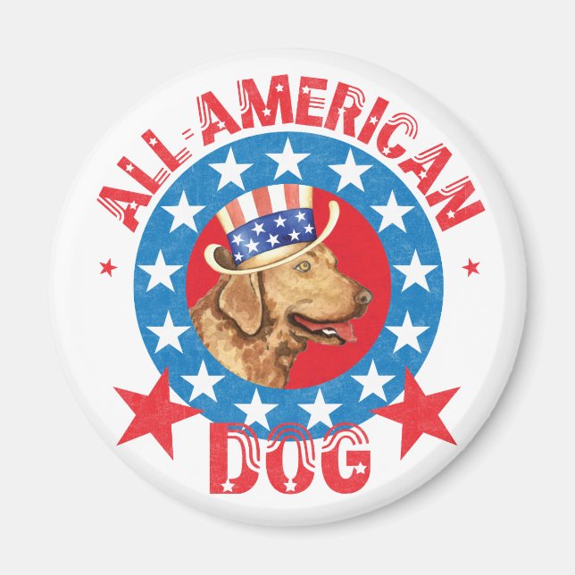 Patriotic Chessie Magnet (Front)