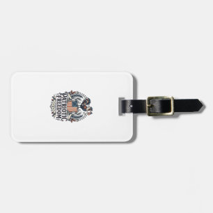 Patriotic Chicken Keeper Vector Graphic Tee_1 Luggage Tag