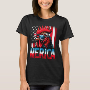 Patriotic Chicken USA Flag Merica Chicken 4th of J T-Shirt