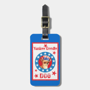Patriotic Chihuahua Luggage Tag