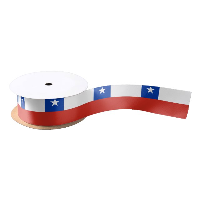 Patriotic Chile flag Chileans Satin Ribbon (Spool)