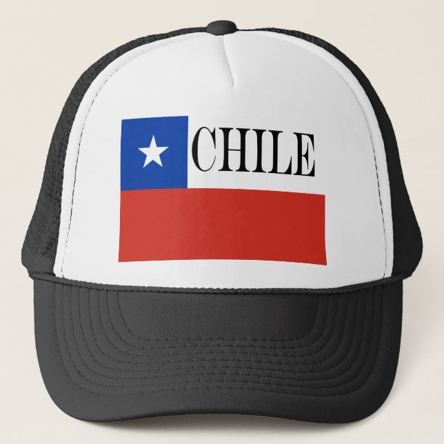 Patriotic Chile flag Chileans Trucker Hat (Front)