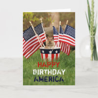 Patriotic Chipmunk Card