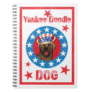 Patriotic Chocolate Lab Notebook