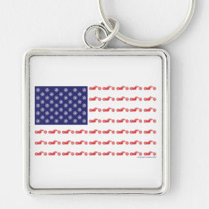 Patriotic Chooper Bike Key Ring