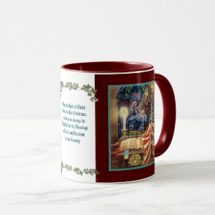 Patriotic Christian American Christmas Mug