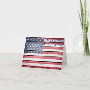 Patriotic / Christmas / Holiday American Flag Card