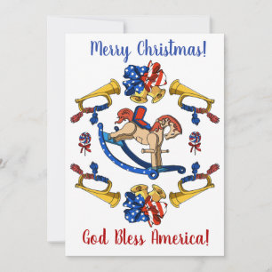 Patriotic Christmas Holiday Card