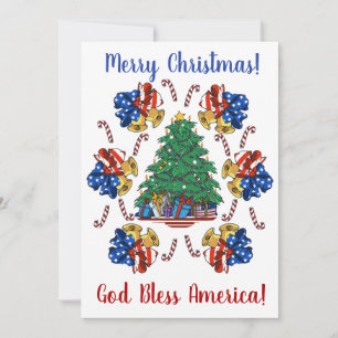 Patriotic Christmas Holiday Card