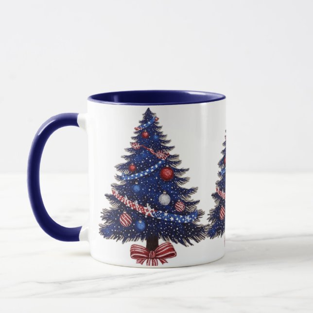 Patriotic Christmas Mug (Left)