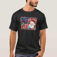 Patriotic Christmas Santa With American Flag Buffa