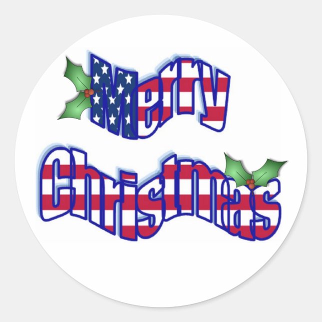 Patriotic christmas Stickers (Front)