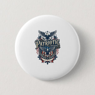 Patriotic Christmas Vector Graphic Tee (2) 6 Cm Round Badge