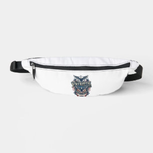 Patriotic Christmas Vector Graphic Tee (2) Bum Bags